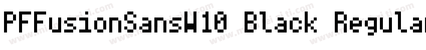 PFFusionSansW10 Black Regular字体转换